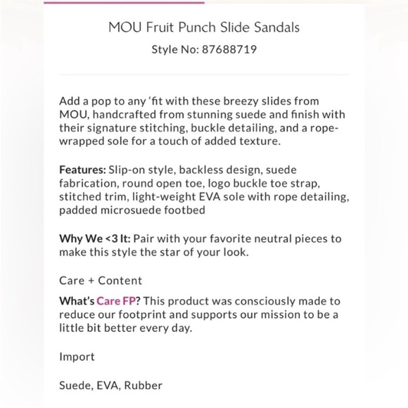 MOU Fruit Punch Slides Size 40 EU or 9.5 US NIB - Picture 5 of 15